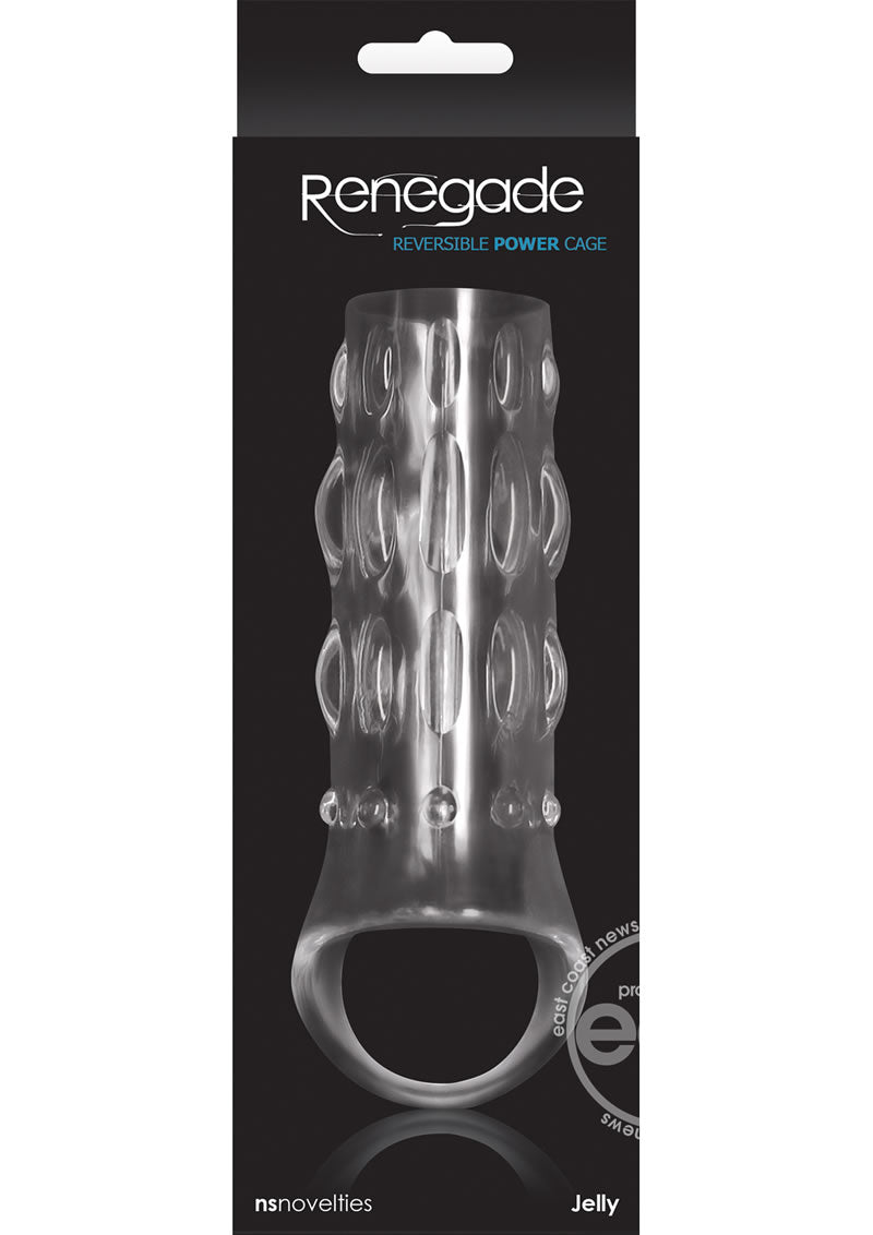 Renegade Reversible Power Cage Penis Sleeve - Clear