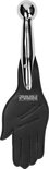 Shots - Ouch! Saddle Leather Paddle with Metal Ball Grip black,silver