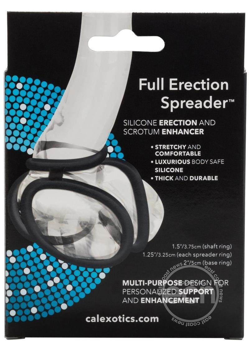 Full Erection Spreader Silicone Cock Ring - Black