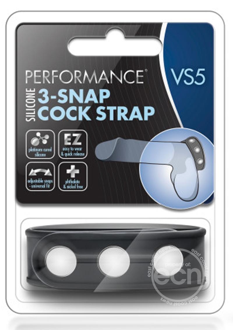 Performance VS6 Silicone Cock & Ball Strap - Black