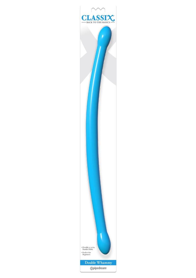 Classix Double Whammy Double Dildo 17.25in - Blue