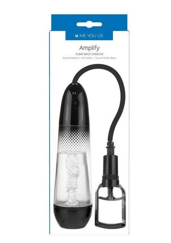 ME YOU US Amplify Pump Masturbator - Clear/Black