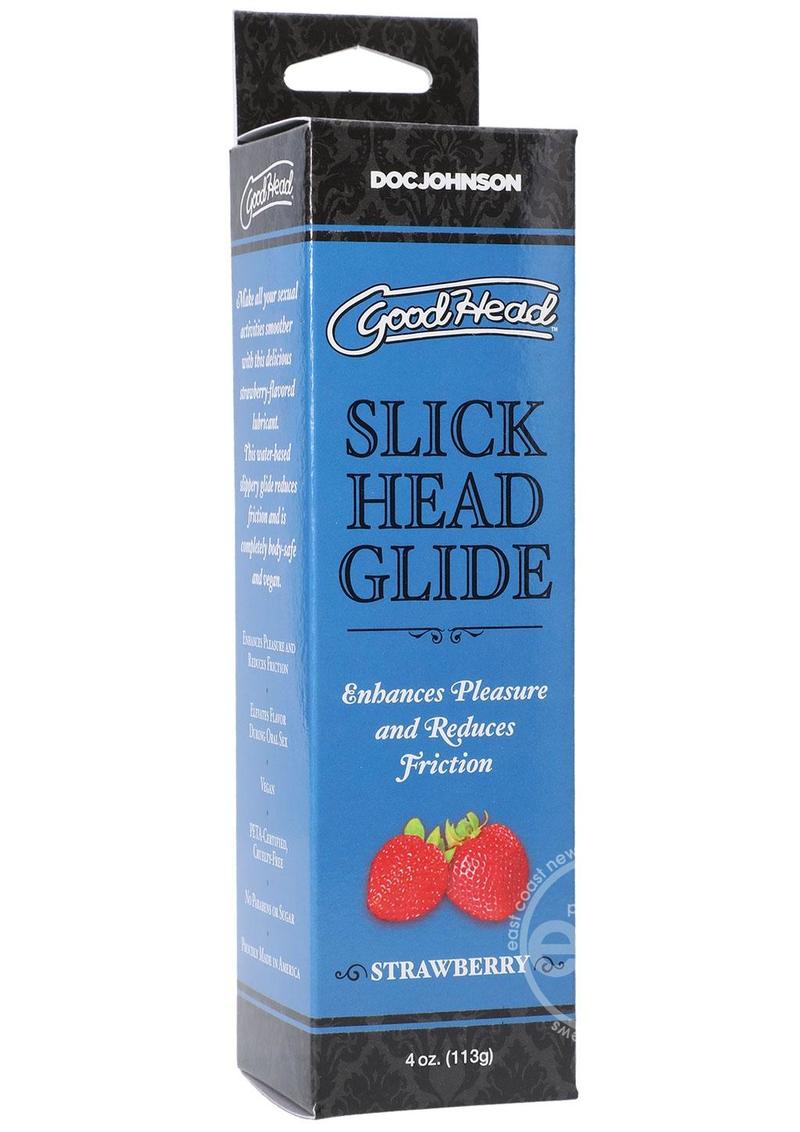 GoodHead Slick Head Glide Water Based Flavored Lubricant Strawberry 4oz