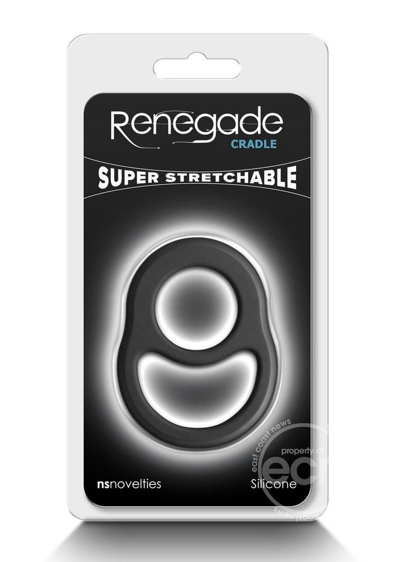 Renegade Cradle Silicone Cock Ring - Black