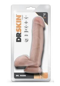 Dr. Skin Silver Collection Mr. Mark Dildo with Balls and Suction Cup 7in