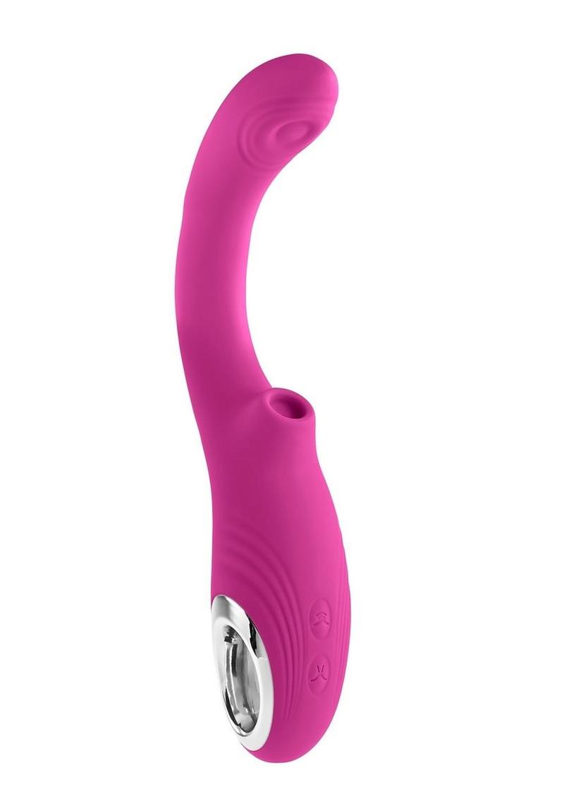 Strike a Pose Rechargeable Silicone Dual Vibrator - Red