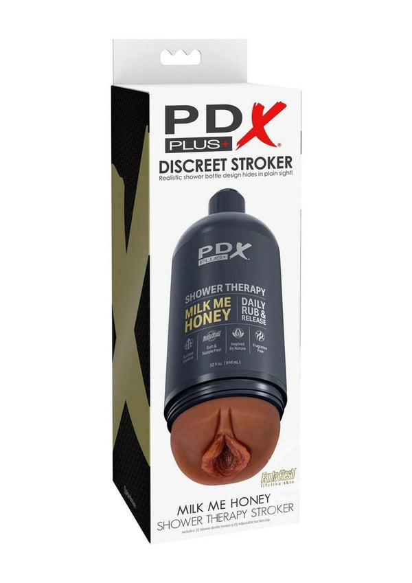 PDX Plus Shower Therapy Discreet Stroker - Chocolate