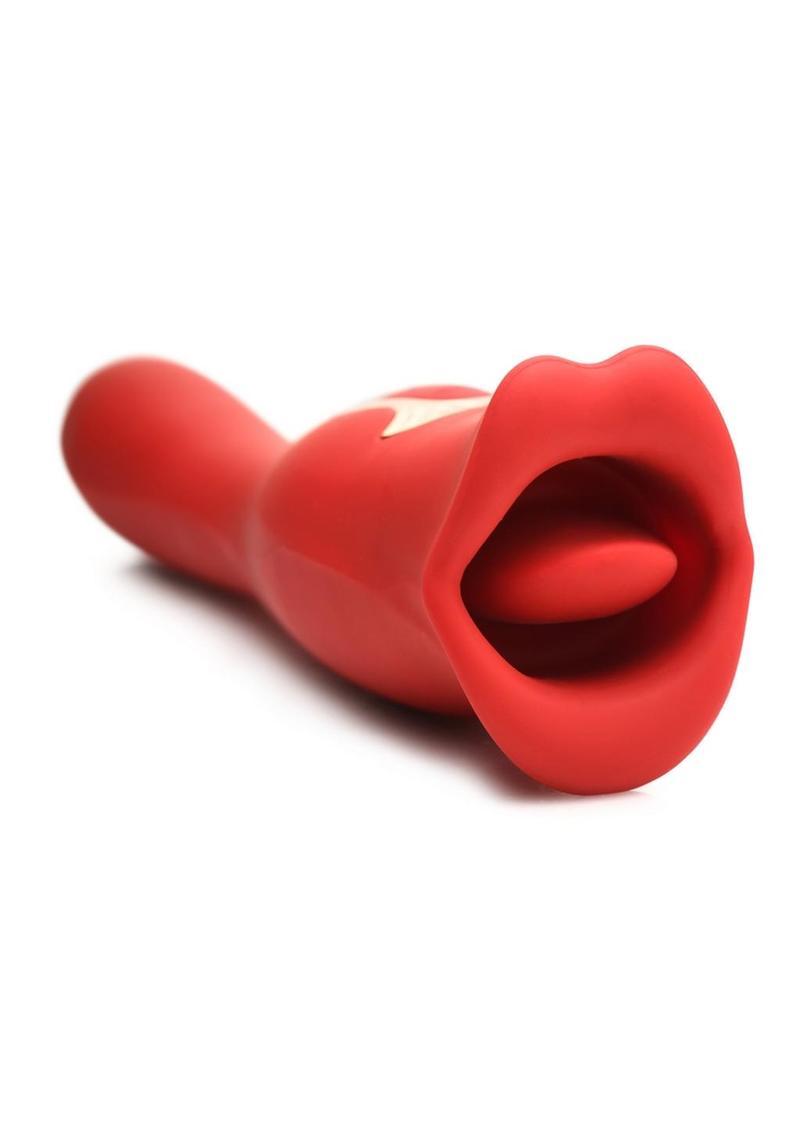 Lickgasm Kiss & Tell Pro Dual-Ended Kissing Rechargeable Silicone Vibrator - Red