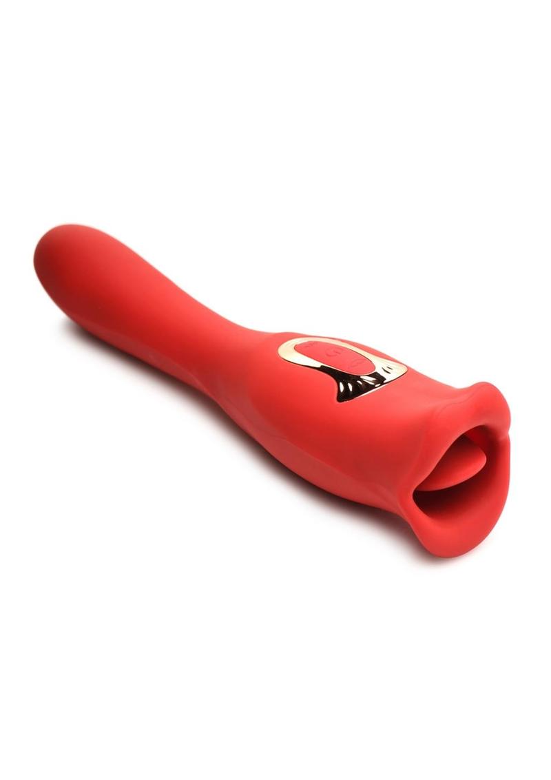 Lickgasm Kiss & Tell Pro Dual-Ended Kissing Rechargeable Silicone Vibrator - Red