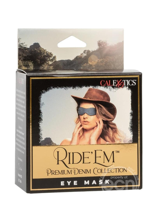 Ride 'em Premium Denim Collection Eye Mask - Blue