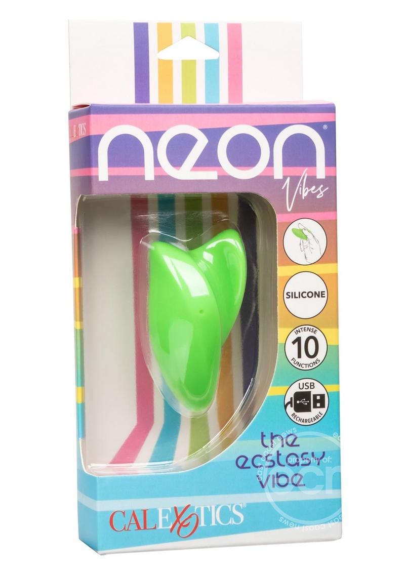 Neon Vibes The Ecstasy Vibe Rechargeable Silicone Vibrator - Green