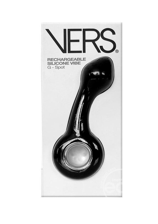 Vers G-Spot Rechargeable Silicone Vibrator - Black