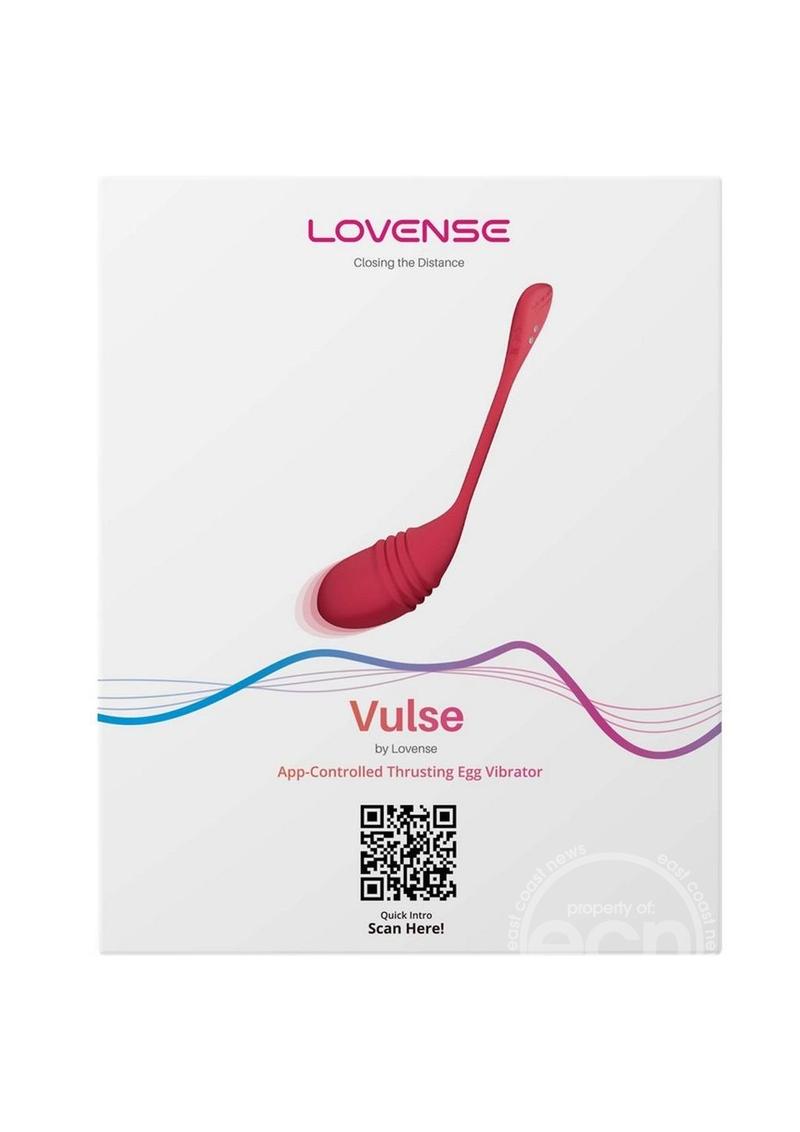 Lovense Vulse Rechargeable Silicone Egg Vibrator - Red