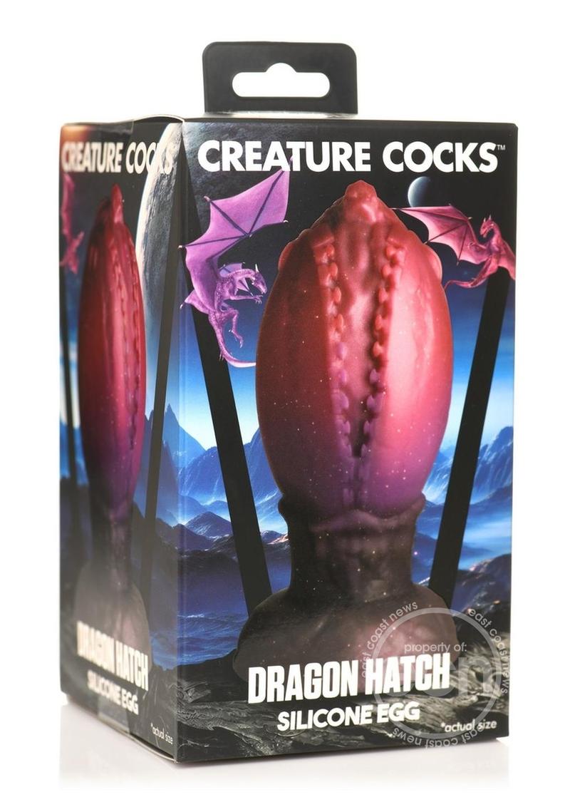 Creature Cocks Dragon Hatch Silicone Egg - Large - Multicolor