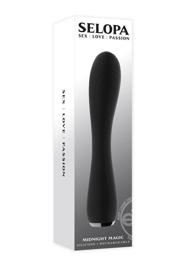 Selopa Midnight Magic Rechargeable Silicone Vibrator - Black