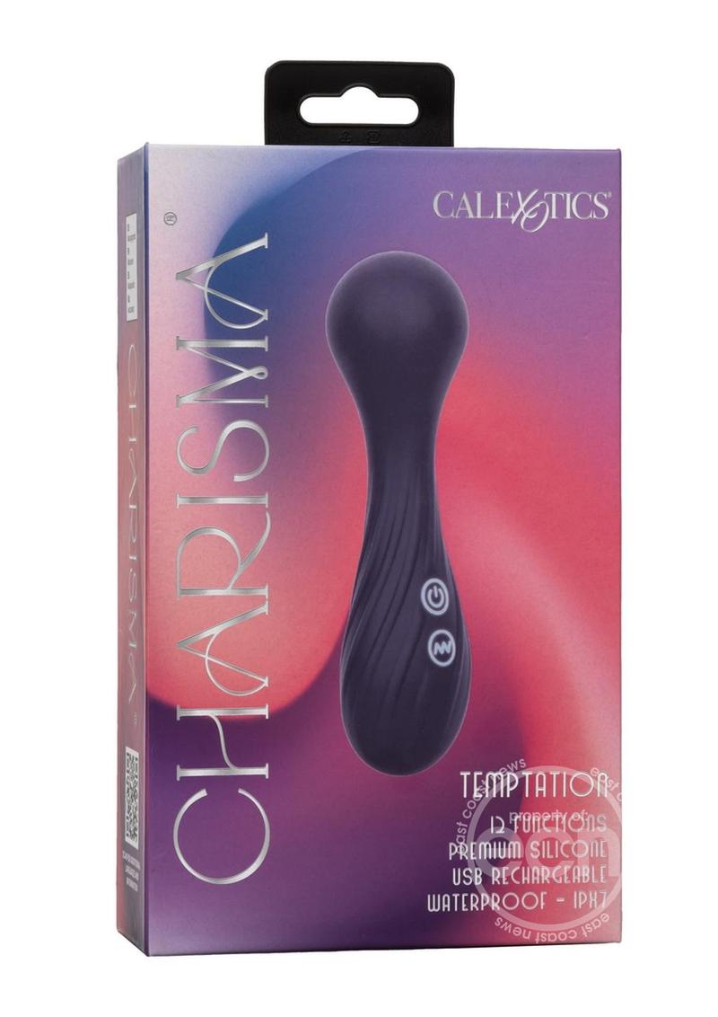 Charisma Temptation Rechargeable Silicone Massager Wand - Blue