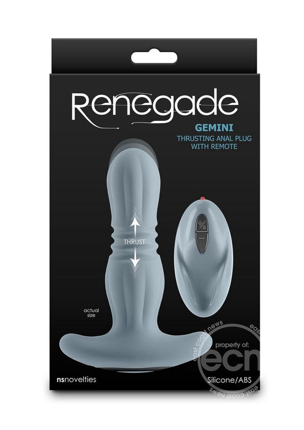 Renegade Gemini Rechargeable Silicone Prostate Massager - Gray