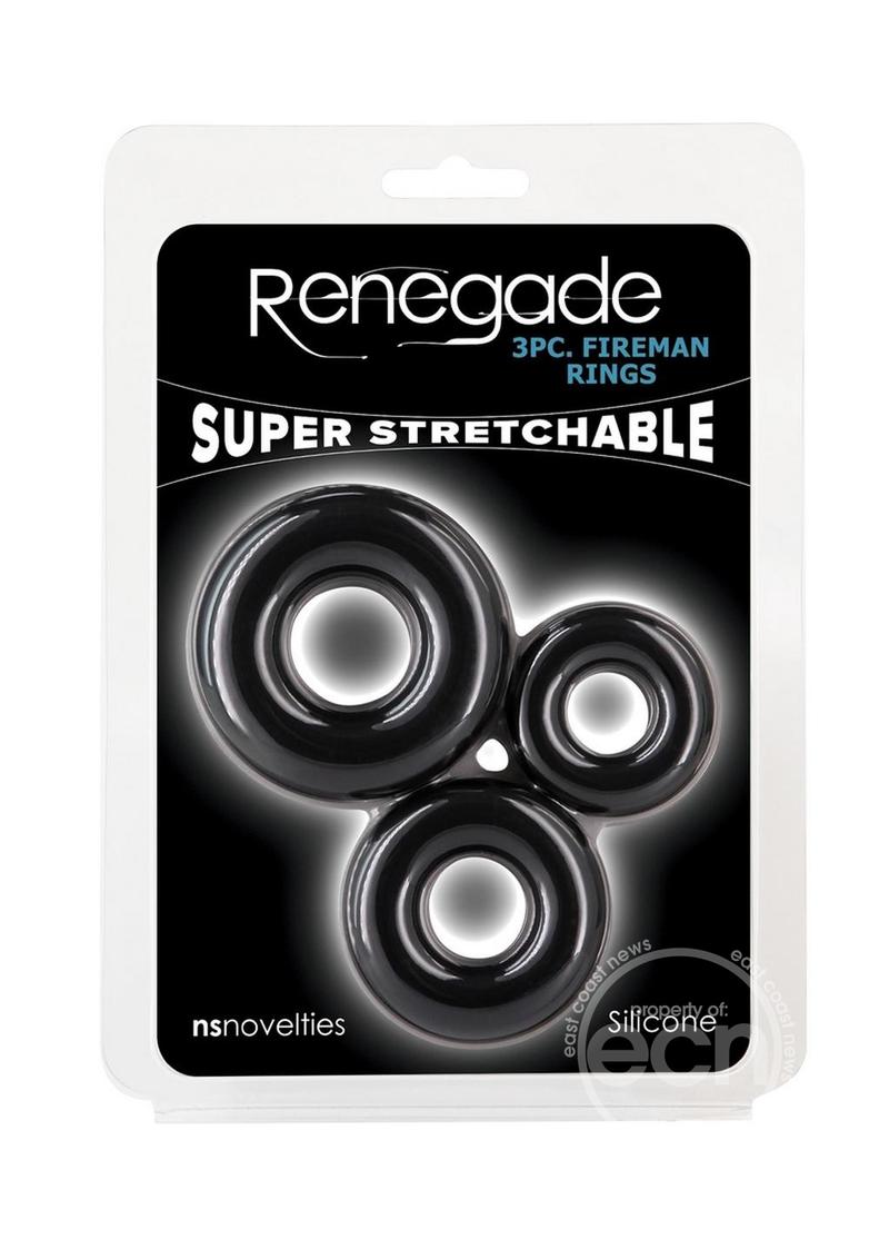 Renegade Fireman Ring Silicone Cock Ring Black