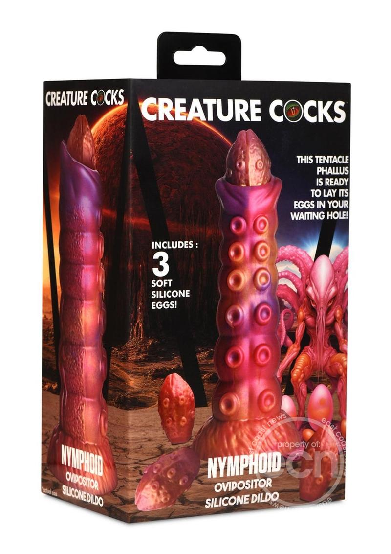 Creature Cocks Nymphoid Ovipositor Silicone Dildo - Multicolor