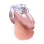 Lockmaster 3.5" Side Lock See Thru Chastity Cage - Clear