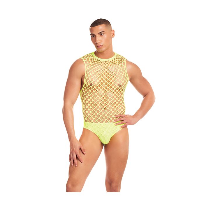 Rainbow Party Full Effect Large Mesh Unitard 2 pc Set w/Thong