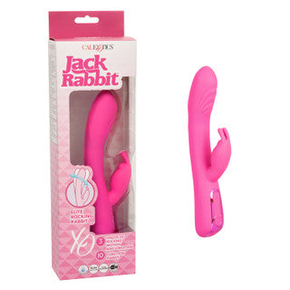 Jack Rabbit Elite Rocking Rabbit Silicone Rechargeable Vibrator - Pink