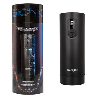 Bionic Sucking and Vibrating Rechargeable Anal Masturbator - Black