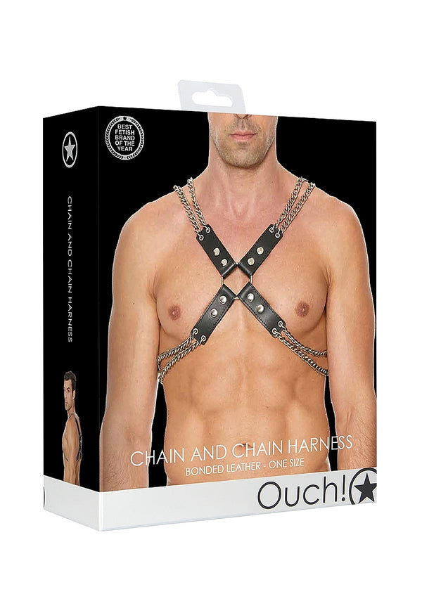 Chain And Chain Harness - One Size - Black..