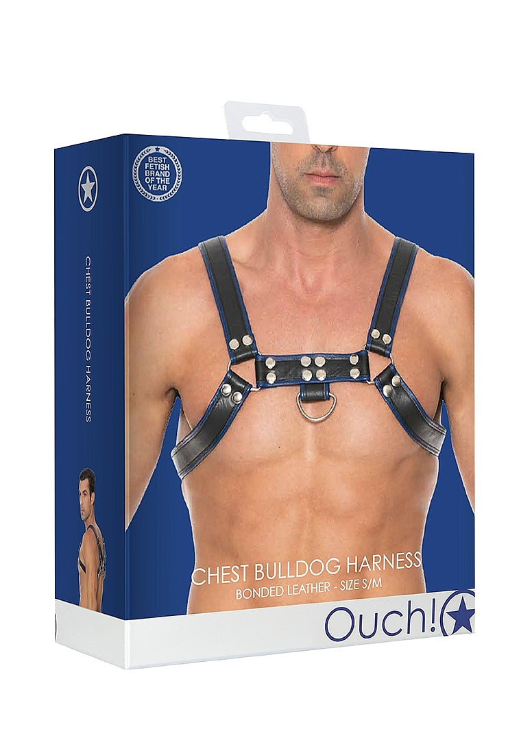 Bulldog Leather Chest Harness  S/M