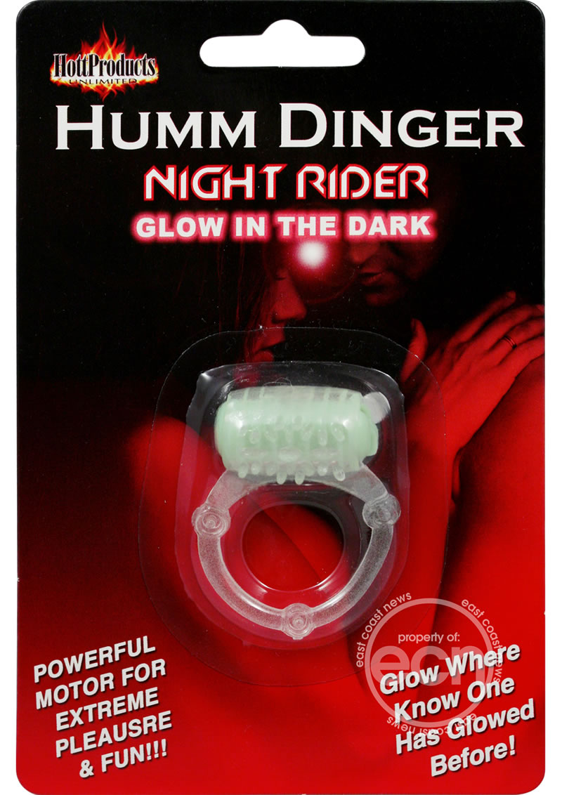 Humm Dinger Night Rider Vibrating Cockring Glow In The Dark