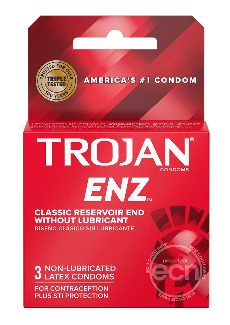 Trojan Condom Regular Non Lubricated 3 Pack