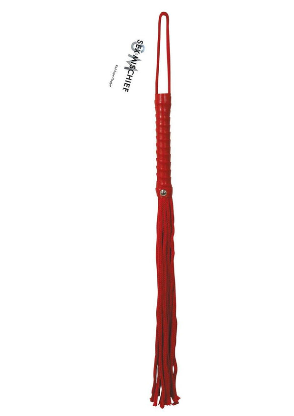 Sex & Mischief Red Rope Flogger - Red