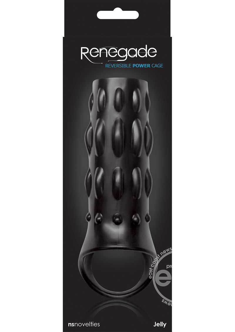 Renegade Reversible Power Cage Penis Sleeve - Black