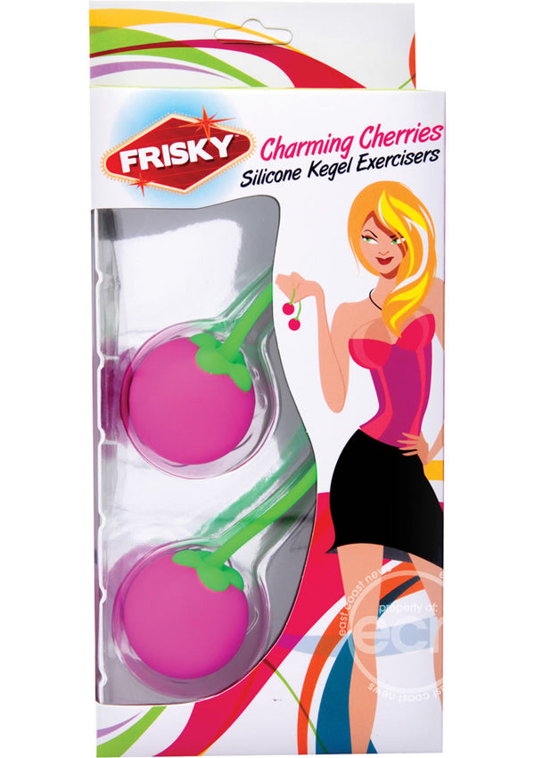 Frisky Charming Cherries Silicone Kegel Exercisers - Pink