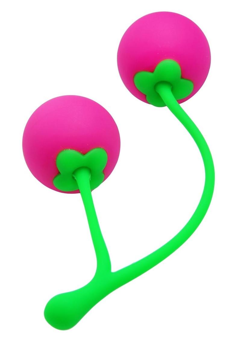 Frisky Charming Cherries Silicone Kegel Exercisers - Pink