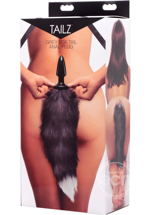 Tailz Fox Tail Anal Plug - Gray