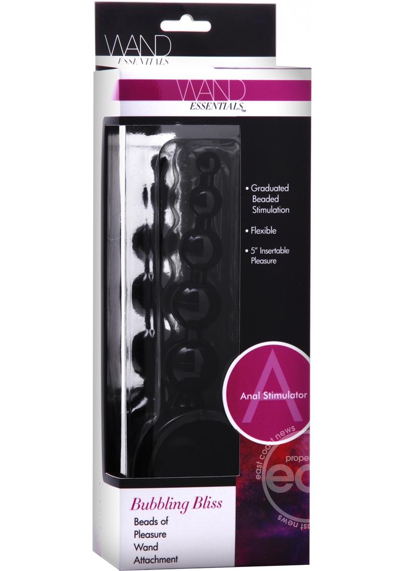 Wand Essentials Bubbling Bliss Beads of Pleasure Wand Attachment - Black