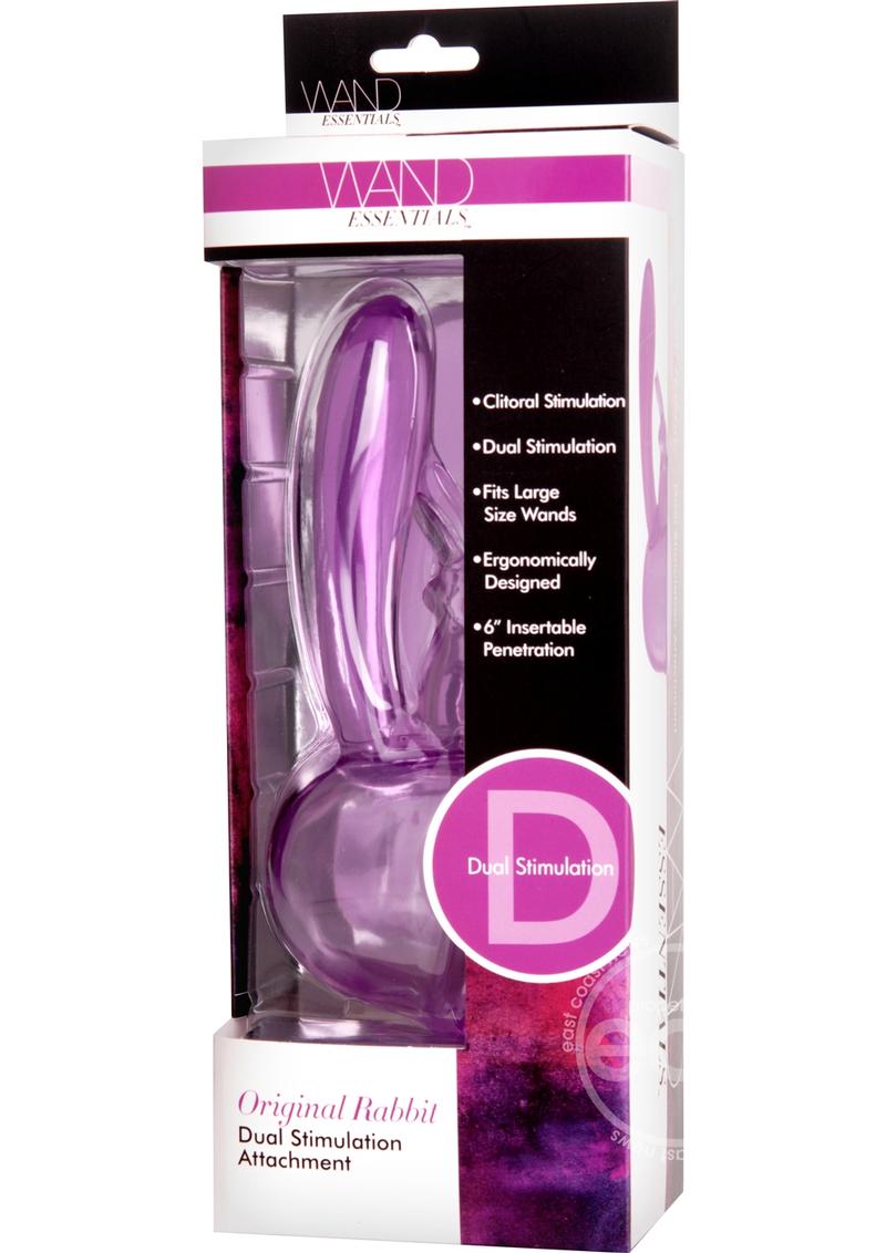 Wand Essentials Original Rabbit Dual Stimulation Wand Attachment - Purple