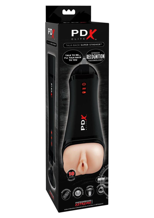 Pipedream Extreme Elite Rechargeable Talk-Back Super Masturbator - Pussy