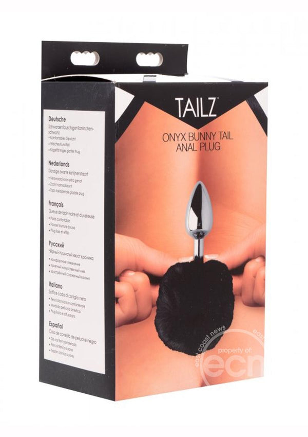 Tailz Onyx Bunny Tail Anal Plug - Black