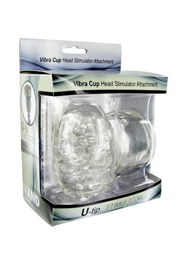 Wand Essentials Vibra Cup U-Tip Stimulator Attachment - Clear