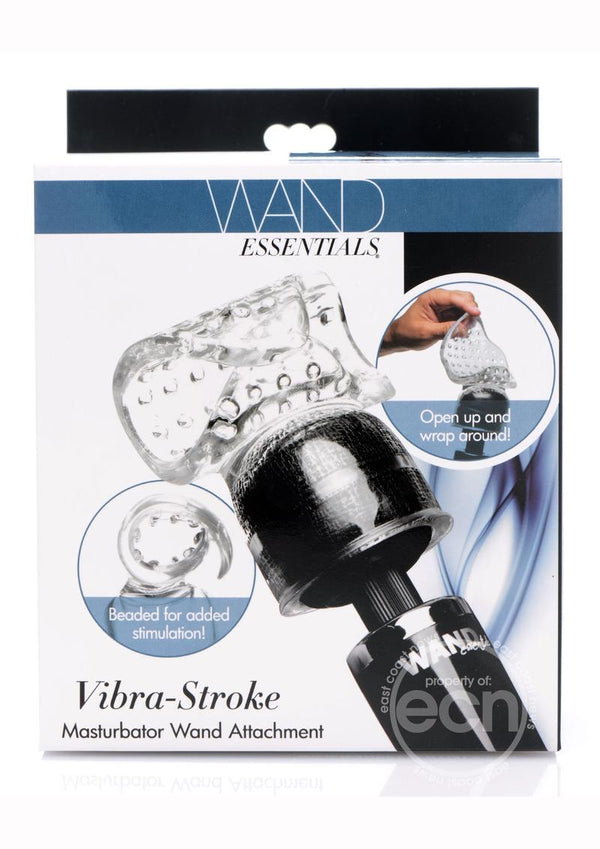 Wand Essentials Vibra-Stroke Masturbator Wand Attachment - Clear