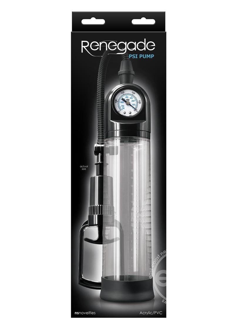 Renegade PSI Penis Pump - Clear/Black