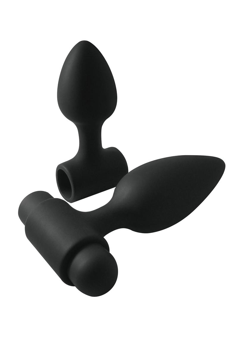 Renegade Rechargeable Silicone Vibes-O-Spades Anal Plug Kit (Set of 3) -