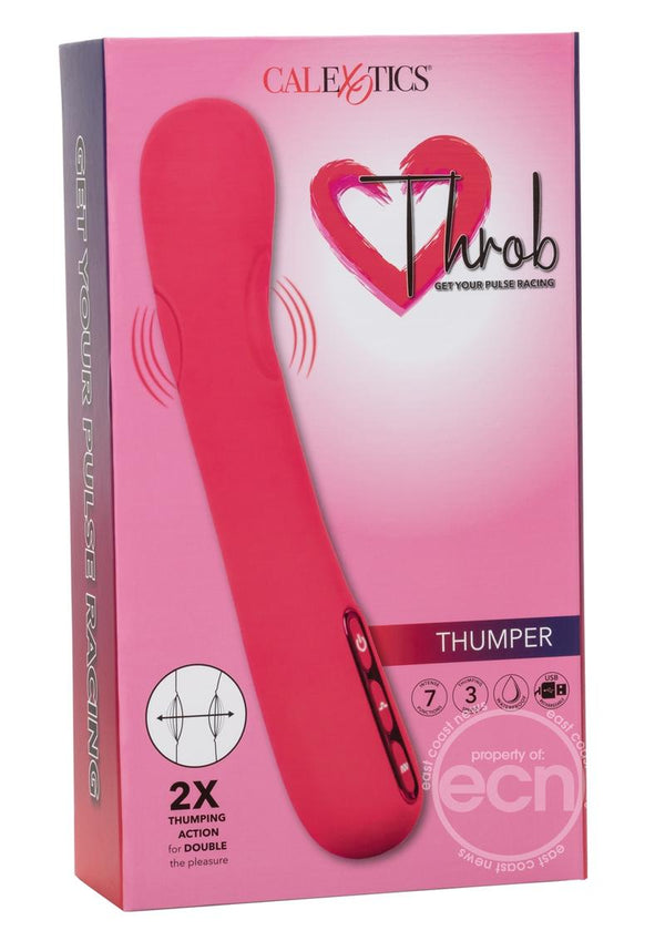 Throb Thumper Rechargeable Silicone Vibrator - Pink