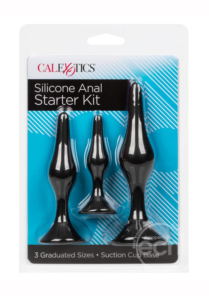 Silicone Anal Starter Kit (3 Per Set) - Black