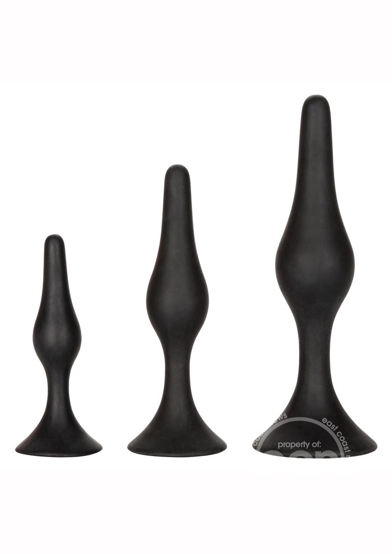 Silicone Anal Starter Kit (3 Per Set) - Black