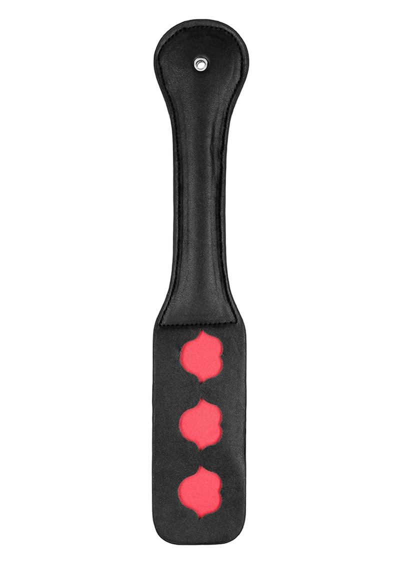 Ouch! Leather Paddle "Lips" - Black