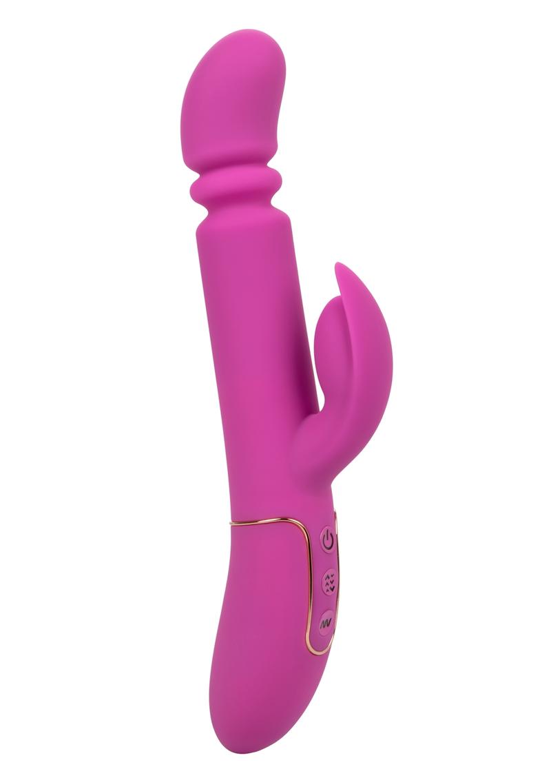 Shameless Slim Player Silicone Rechargeable Rabbit Vibrator - Fuchsia