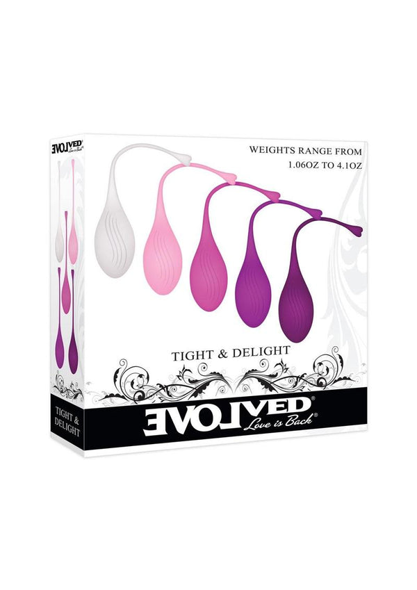 Tight & Delight Silicone Weighted Kegel Balls Set (5 piece) - Multicolor